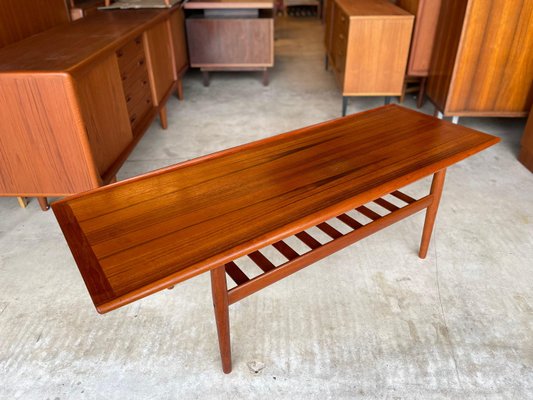 Mid-Century Teak Coffee Table by Grete Jalk, Denmark, 1960s-WSA-1063446