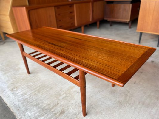 Mid-Century Teak Coffee Table by Grete Jalk, Denmark, 1960s-WSA-1063446