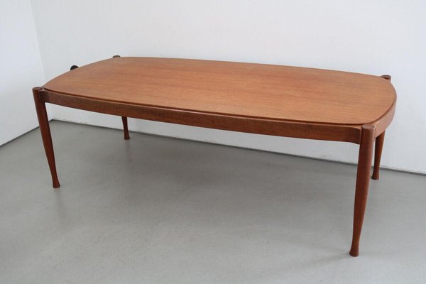 Mid-Century Teak Coffee Table, Denmark, 1960s-FJP-1729837