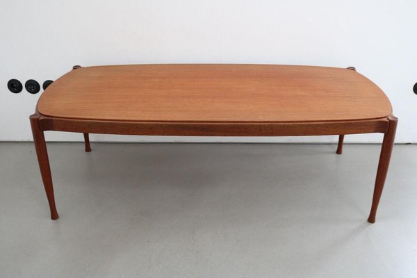 Mid-Century Teak Coffee Table, Denmark, 1960s-FJP-1729837