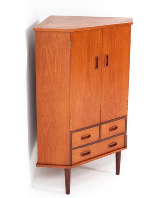 Mid-Century Teak Corner Cabinet, 1960s-MY-1078893