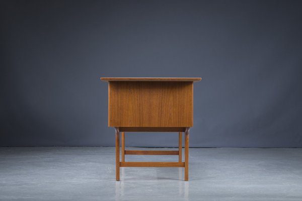 Mid-Century Teak Desk by Gunnar Nielsen for Tibergaard, Denmark, 1960s-ZZH-1093442