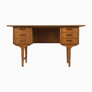 Mid-Century Teak Desk by Gunnar Nielsen for Tibergaard, Denmark, 1960s-ZZH-1093442