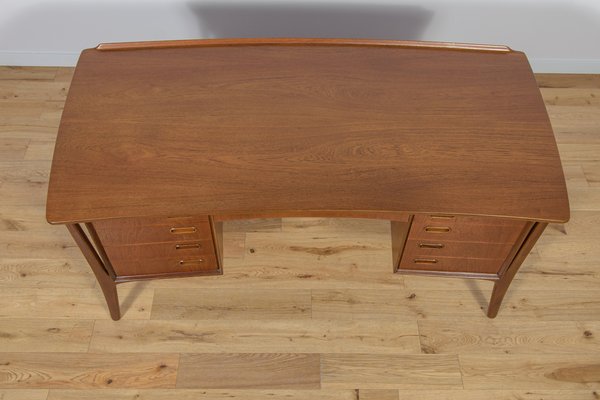 Mid-Century Teak Desk by Svend Åge Madsen for H. P. Hansen, 1960s-NIT-1797250