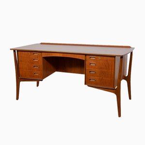 Mid-Century Teak Desk by Svend Åge Madsen for H. P. Hansen, 1960s-NIT-1797250