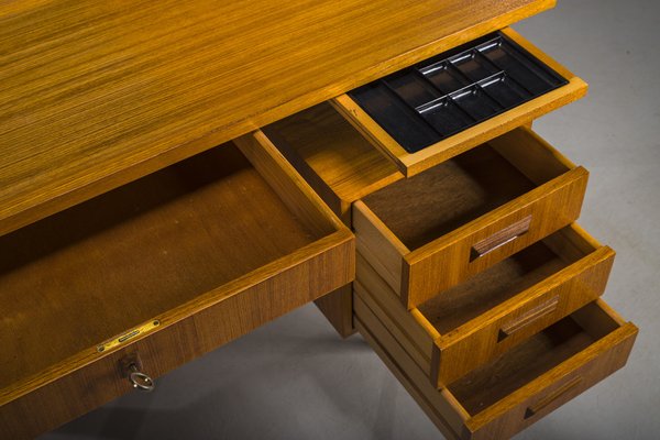 Mid-Century Teak Desk, Joseph Bachleitne for Deve, Deutschland, 1970s-ZZH-2041414