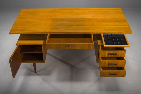 Mid-Century Teak Desk, Joseph Bachleitne for Deve, Deutschland, 1970s-ZZH-2041414