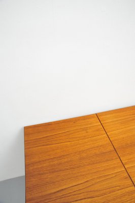 Mid-Century Teak Desk with Sliding Container-ZE-1801998