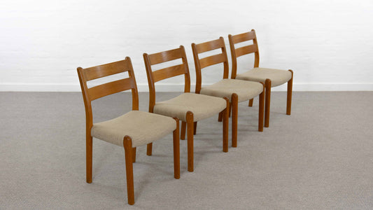 Mid-Century Teak Dining Chairs from EMC, 1960s, Set of 4