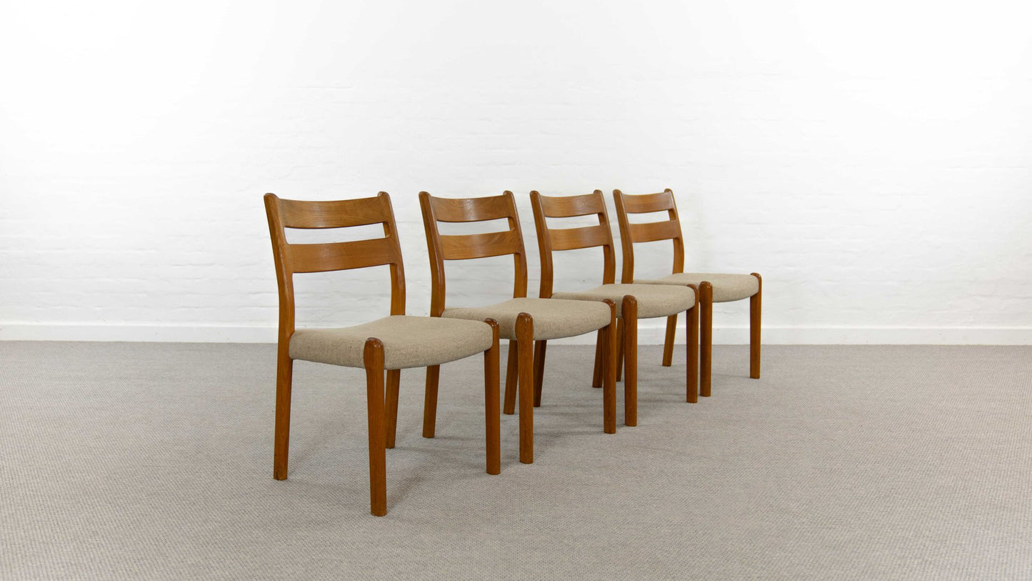 Mid-Century Teak Dining Chairs from EMC, 1960s, Set of 4