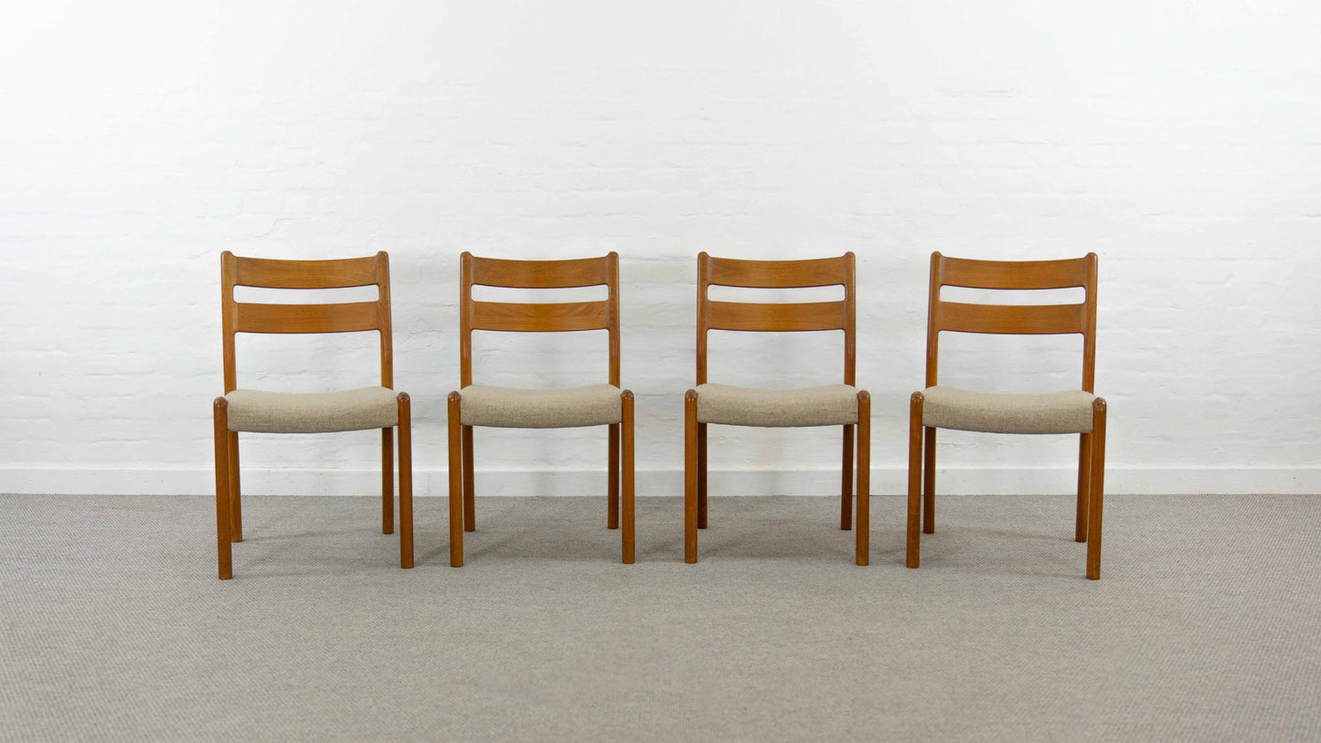 Mid-Century Teak Dining Chairs from EMC, 1960s, Set of 4