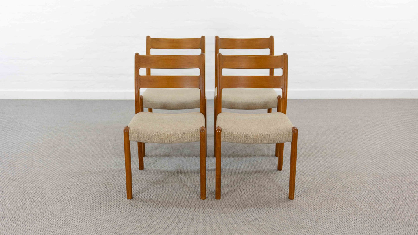 Mid-Century Teak Dining Chairs from EMC, 1960s, Set of 4