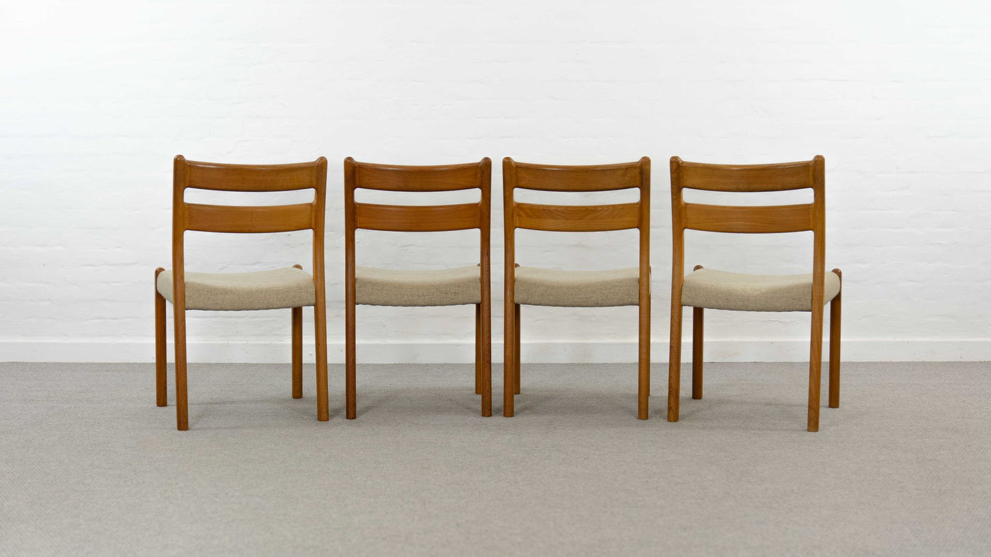 Mid-Century Teak Dining Chairs from EMC, 1960s, Set of 4