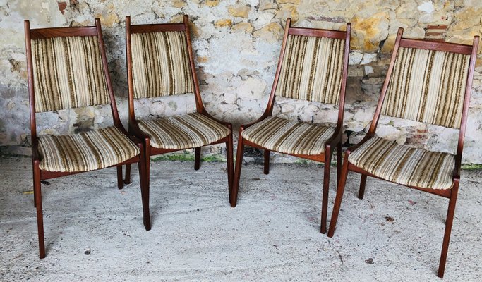 Mid-Century Teak Dining Chairs from R. Huber & Co, Set of 4-OJT-849594