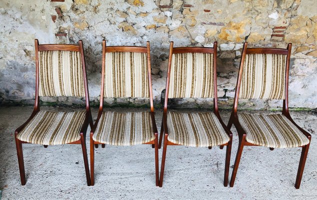 Mid-Century Teak Dining Chairs from R. Huber & Co, Set of 4-OJT-849594