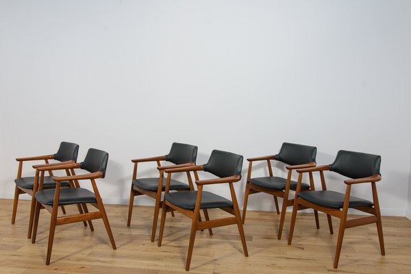 Mid-Century Teak Dining Chairs Model GM11 by Svend Åge Eriksen for Glostrup, 1950s, Set of 6-NIT-1755165