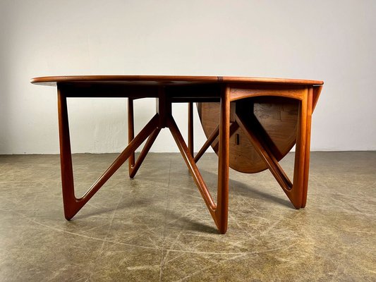 Mid-Century Teak Dining Table attributed to Kurt Østervig, 1960s-QDV-1740629