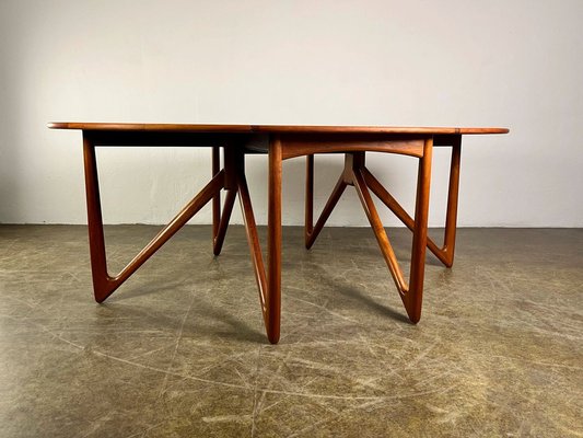 Mid-Century Teak Dining Table attributed to Kurt Østervig, 1960s-QDV-1740629