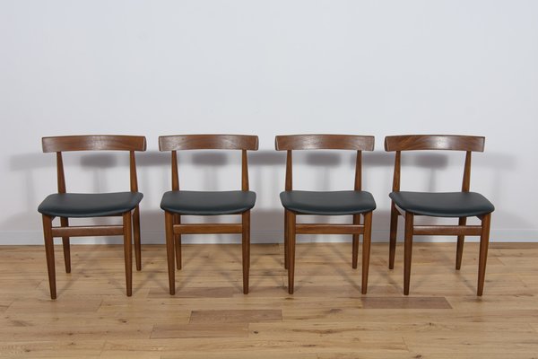 Mid-Century Teak Dining Table & Chairs by Hans Olsen for Frem Røjle, 1960s, Set of 5-NIT-1608102