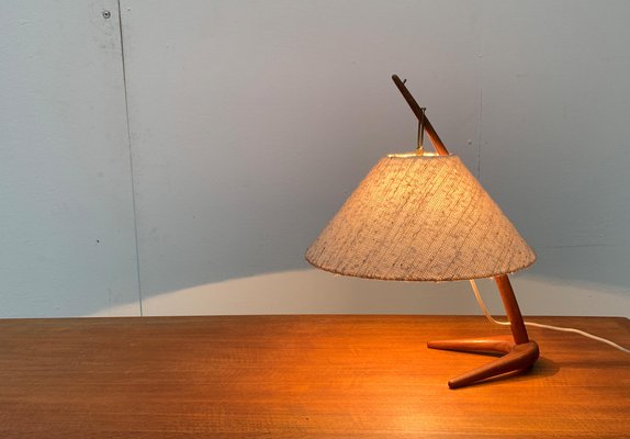 Mid-Century Teak Dornstab Table Lamp by A. Pöll for Kalmar-UAH-1029612