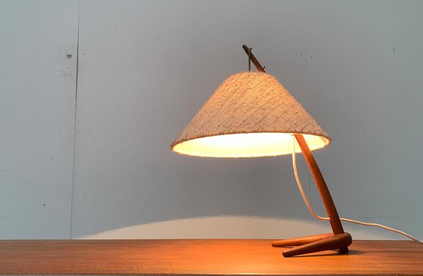 Mid-Century Teak Dornstab Table Lamp by A. Pöll for Kalmar-UAH-1029612