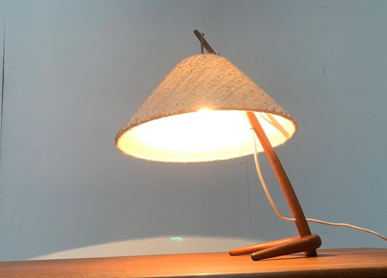 Mid-Century Teak Dornstab Table Lamp by A. Pöll for Kalmar-UAH-1029612