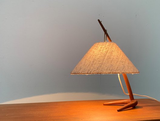 Mid-Century Teak Dornstab Table Lamp by A. Pöll for Kalmar-UAH-1029612