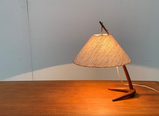 Mid-Century Teak Dornstab Table Lamp by A. Pöll for Kalmar-UAH-1029612