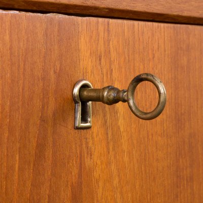 Mid-Century Teak Entry Wall Unit or Vanity in the style of Cadovius, Denmark, 1960s-UE-1785273