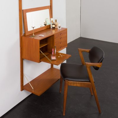 Mid-Century Teak Entry Wall Unit or Vanity in the style of Cadovius, Denmark, 1960s-UE-1785273