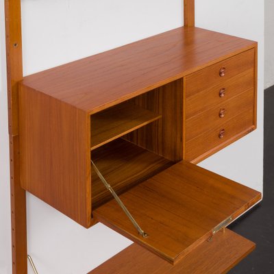 Mid-Century Teak Entry Wall Unit or Vanity in the style of Cadovius, Denmark, 1960s-UE-1785273