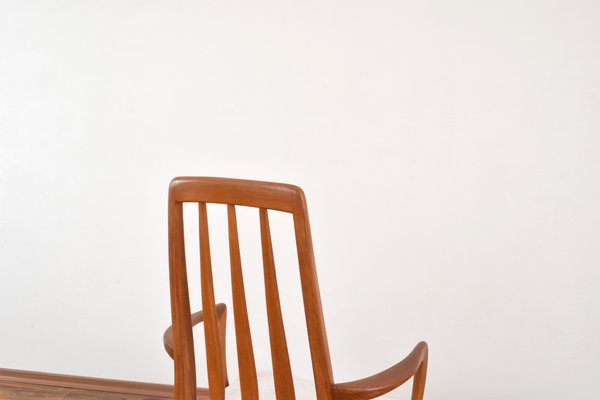 Mid-Century Teak Eva Armchair by Niels Koefoed for Koefoeds Hornslet, 1960s, Set of 2-LOT-2032117