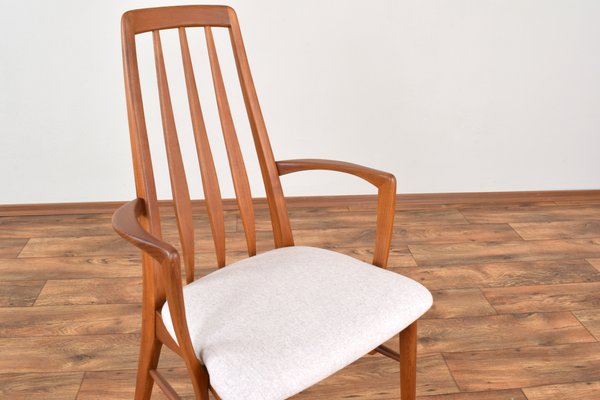 Mid-Century Teak Eva Armchair by Niels Koefoed for Koefoeds Hornslet, 1960s, Set of 2-LOT-2032117