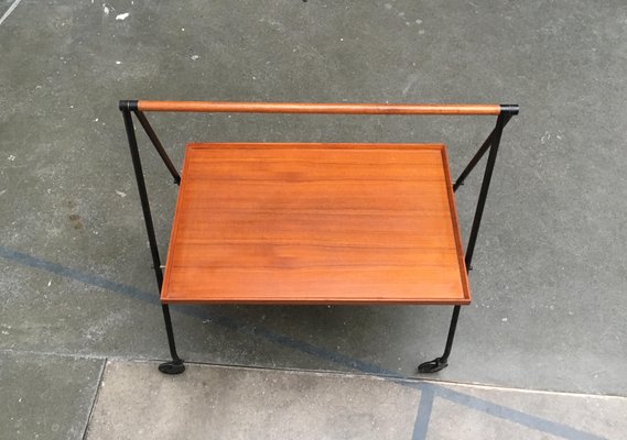 Mid-Century Teak Foldable Serving Cart-UAH-557502