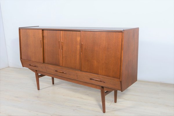 Mid-Century Teak Highboard by A. Jensen & Molholm for Herning, 1960s-NIT-1371427