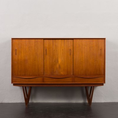 Mid-Century Teak Highboard with Bar Cabinet by Kurt Østervig, 1960s-UE-1750396