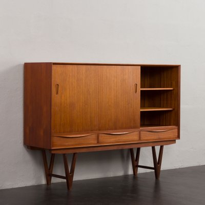 Mid-Century Teak Highboard with Bar Cabinet by Kurt Østervig, 1960s-UE-1750396