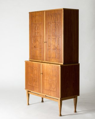 Mid-Century Teak Krus Cabinet by Yngve Ekström, 1950s-NL-2019549