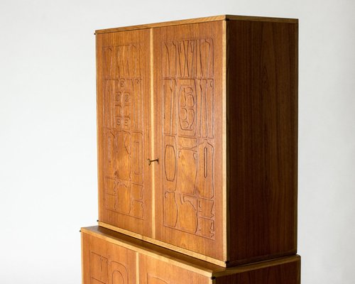 Mid-Century Teak Krus Cabinet by Yngve Ekström, 1950s-NL-2019549