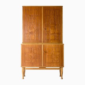 Mid-Century Teak Krus Cabinet by Yngve Ekström, 1950s-NL-2019549