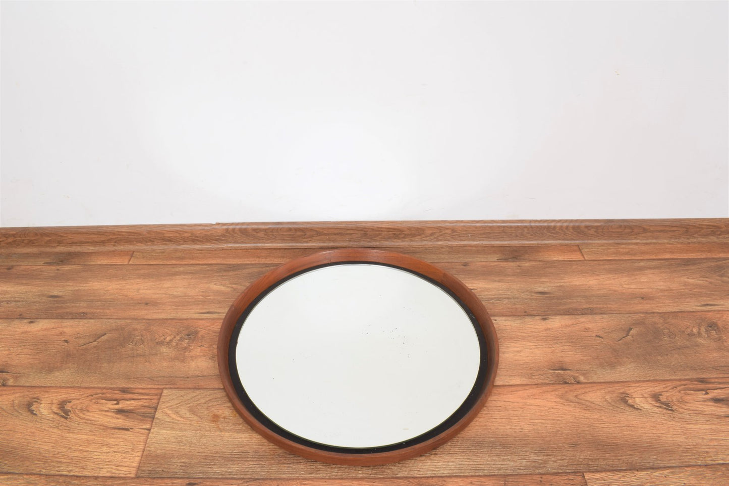 Mid-Century Teak Mirror by Uno & Östen Kristiansson for Luxus, 1950s