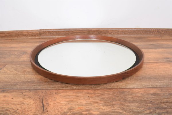 Mid-Century Teak Mirror by Uno & Östen Kristiansson for Luxus, 1950s