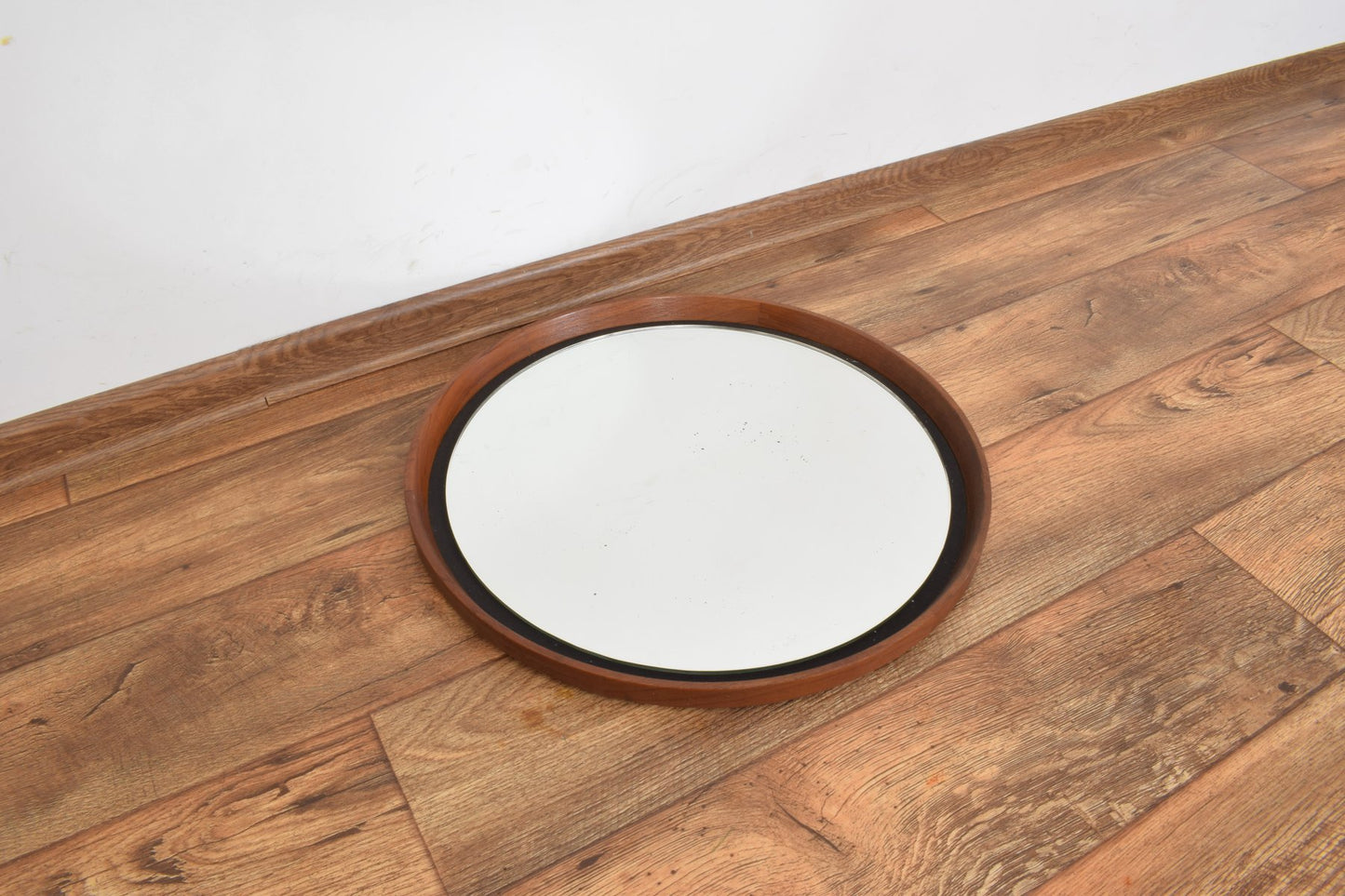 Mid-Century Teak Mirror by Uno & Östen Kristiansson for Luxus, 1950s