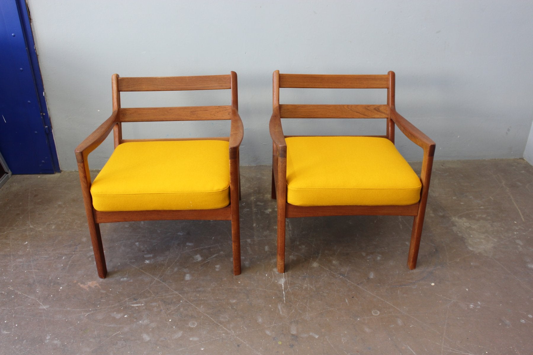 Mid-Century Teak Model 166 Senator Chairs Ole Wan Cher for Cado, 1960s, Set of 2