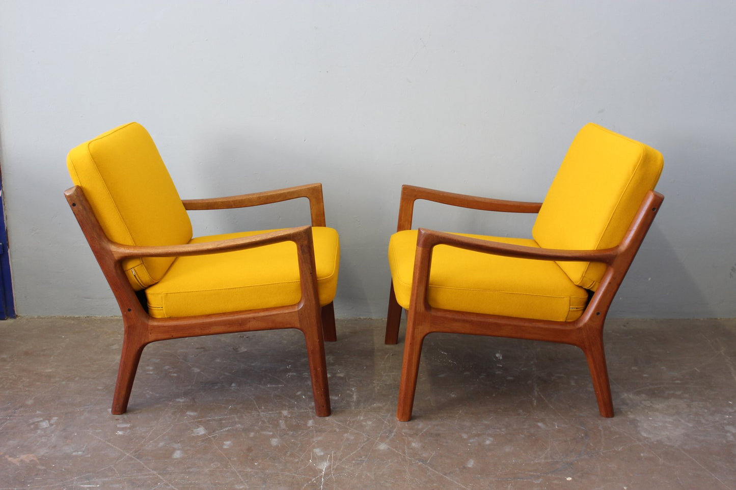 Mid-Century Teak Model 166 Senator Chairs Ole Wan Cher for Cado, 1960s, Set of 2