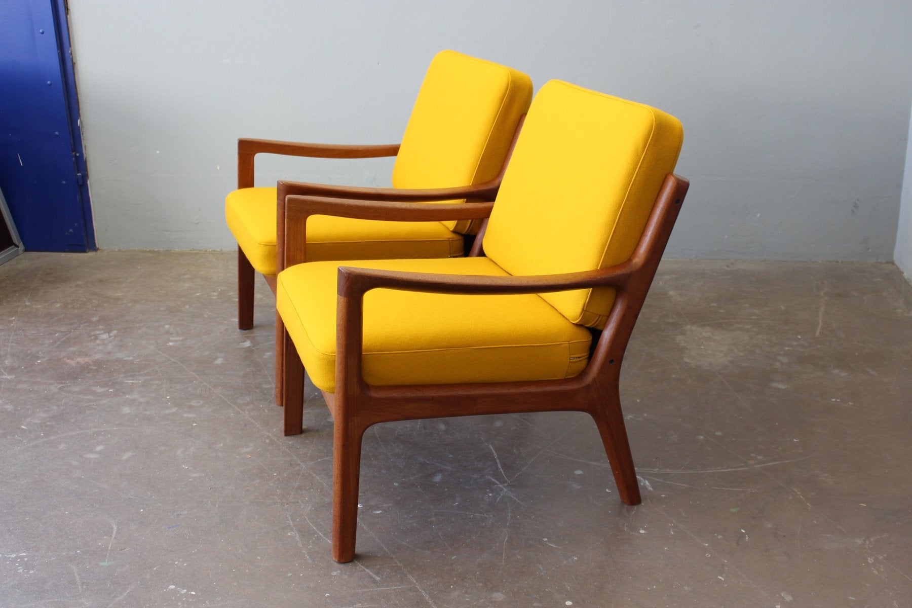 Mid-Century Teak Model 166 Senator Chairs Ole Wan Cher for Cado, 1960s, Set of 2