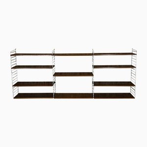 Mid-Century Teak Modular String Shelf by Kajsa & Nils Nisse Strinning, Sweden, 1960s-EJL-1309553