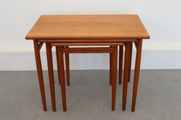 Mid-Century Teak Nesting Tables, 1960s, Set of 3-JWH-669999