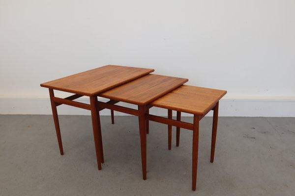 Mid-Century Teak Nesting Tables, 1960s, Set of 3-JWH-669999