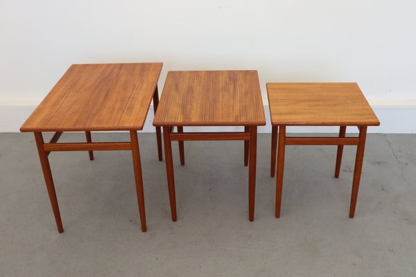 Mid-Century Teak Nesting Tables, 1960s, Set of 3-JWH-669999